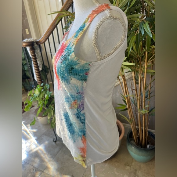 Only nine ladies tank top sequin sleeveless. NWOT. fully line medium petite - Picture 5 of 16